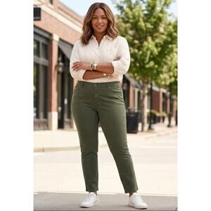 KUT from the Kloth Diana Fab Ab Army Green Skinny Jeans KP799GI6R 24W